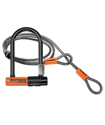 Превью  Велозамок KRYPTONITE Evolution Mini-7 w/4' Flex U-образный 13х83х178 мм